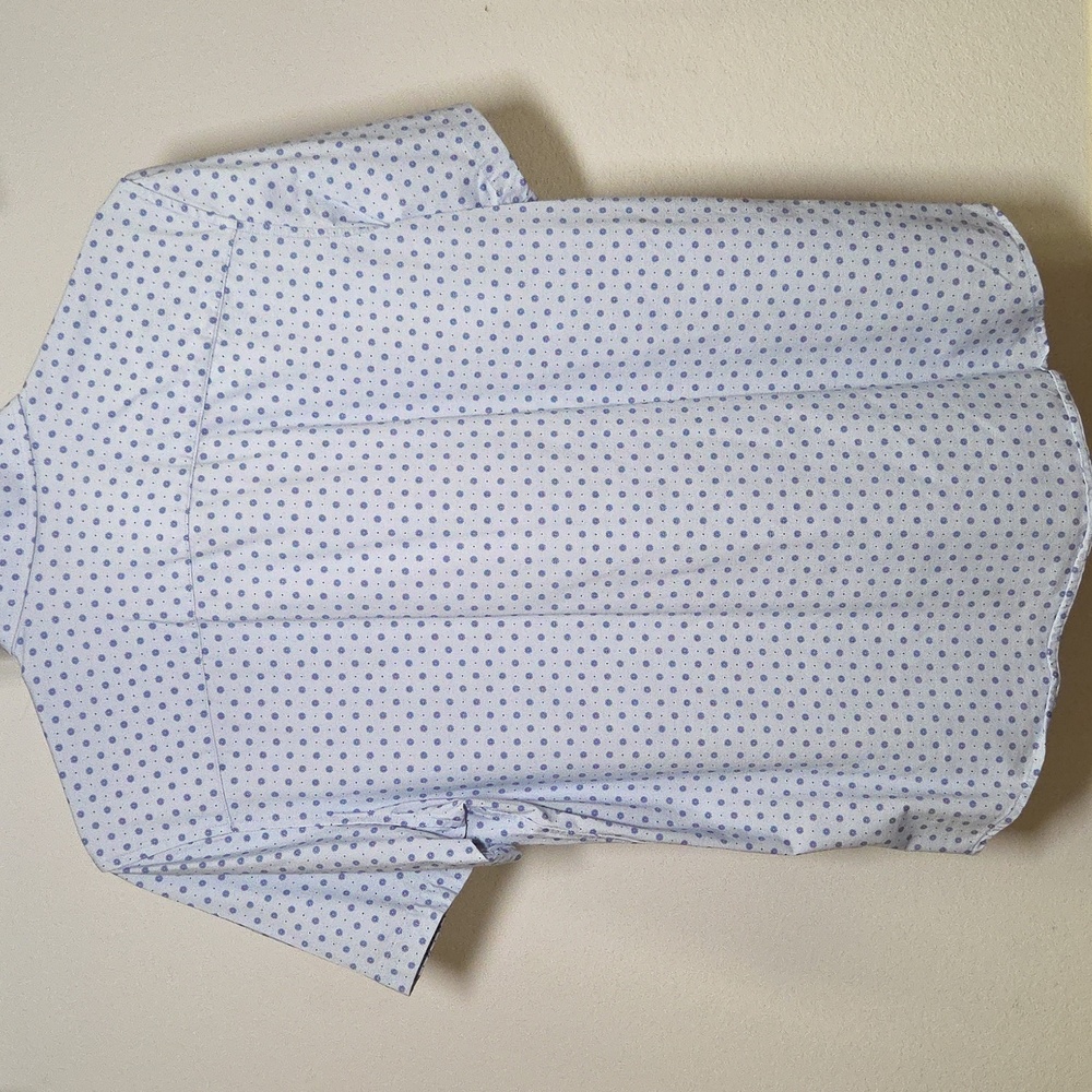 Buttercloth | Light Blue Polka Dot Shirt | L - Picture 3 of 3